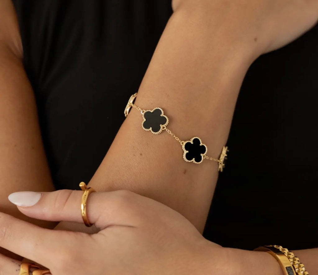 Adeline Kleeblatt Armband mit Perlmutt