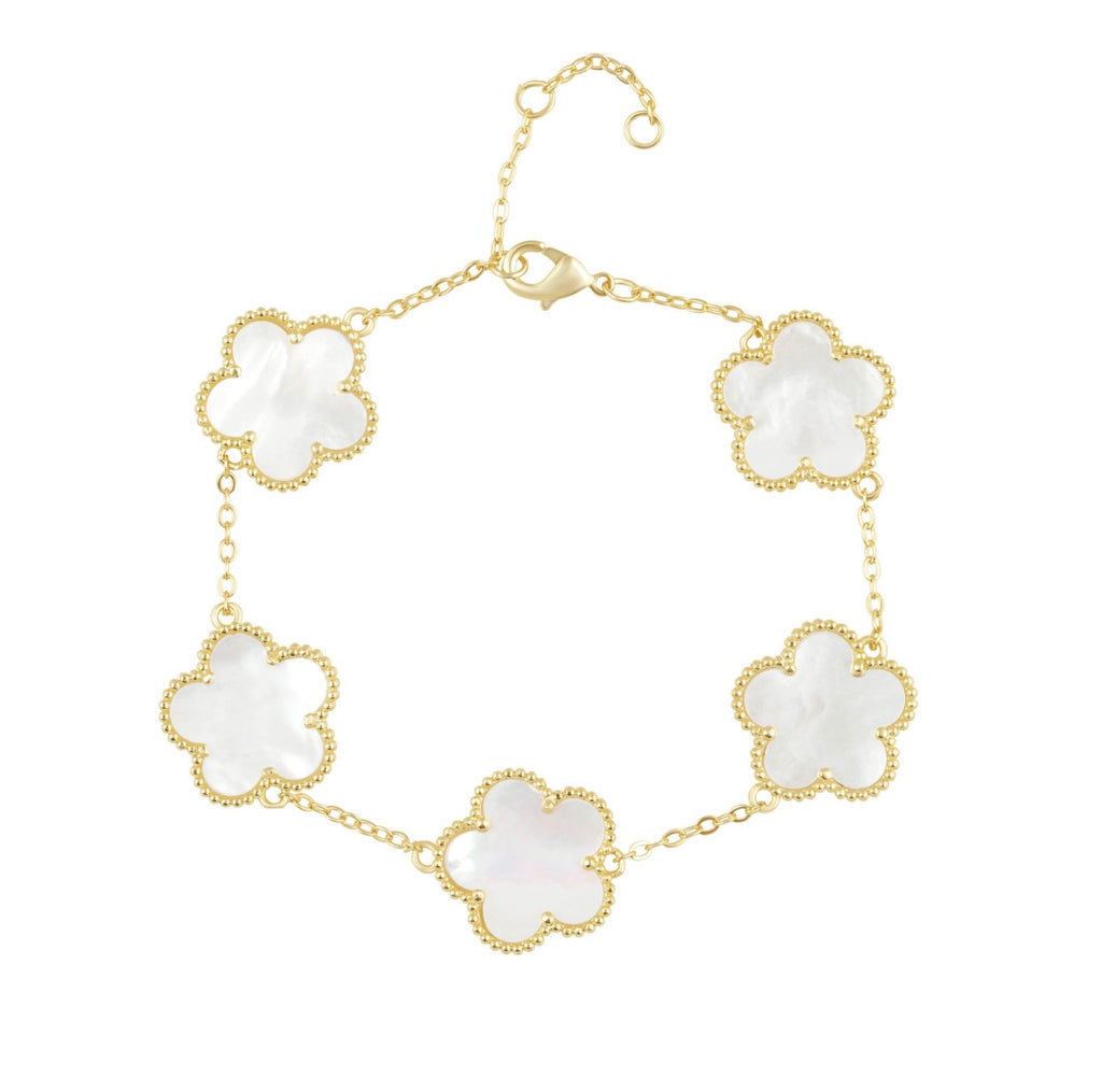 Adeline Kleeblatt Armband mit Perlmutt