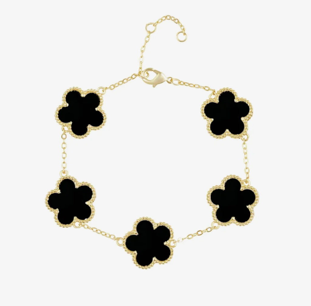 Adeline Kleeblatt Armband mit Perlmutt